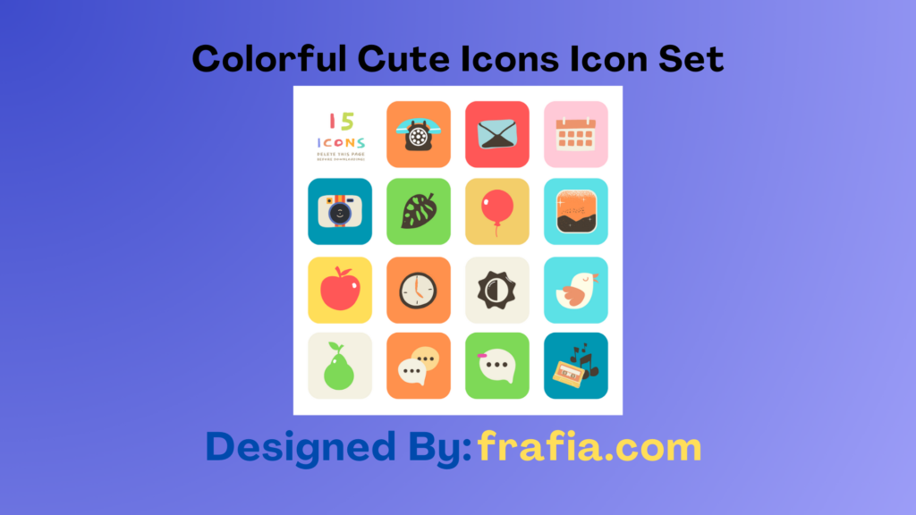 Colorful Cute Icons Icon Set