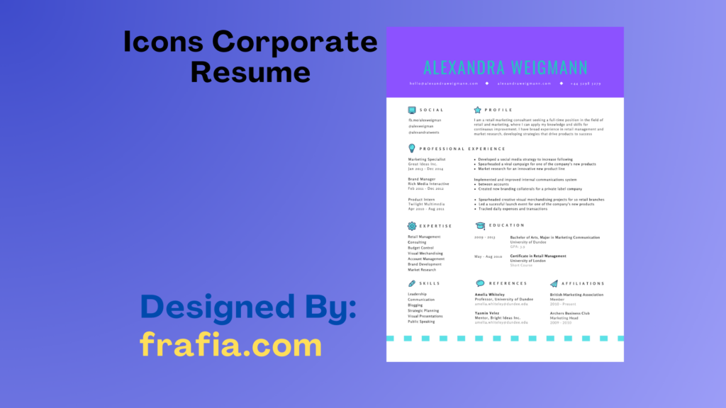 Icons Corporate Resume