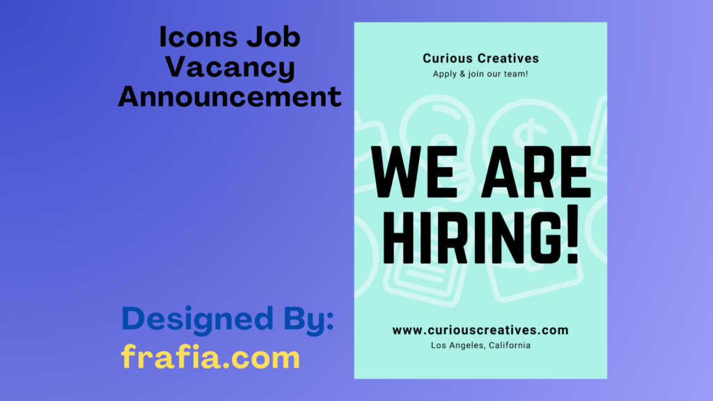 Turquoise Icons Job Vacancy Announcement