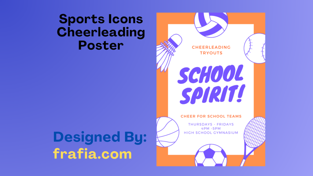 Sports Icons Cheerleading Poster